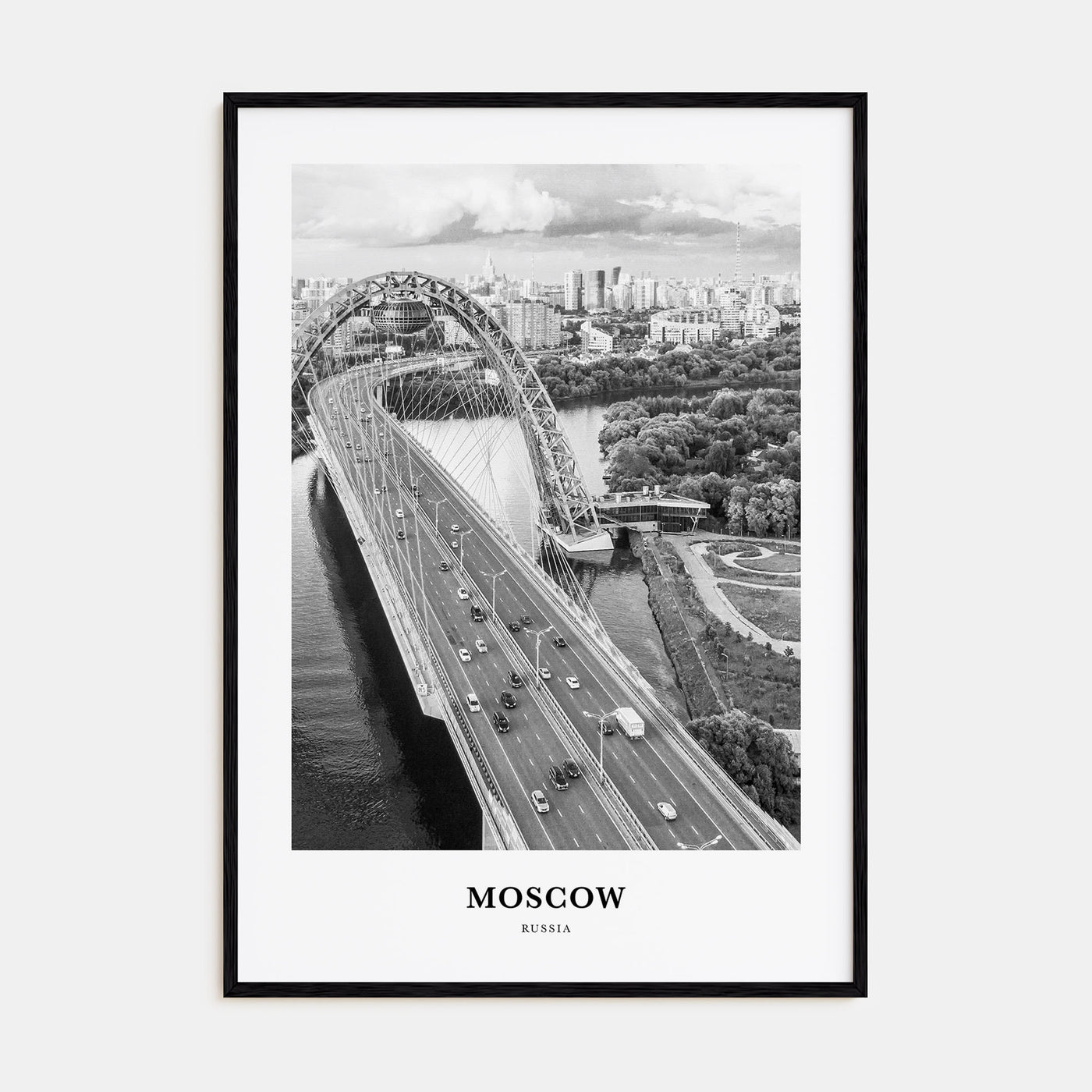 Moscow, Russia Portrait B&W No 1 Poster