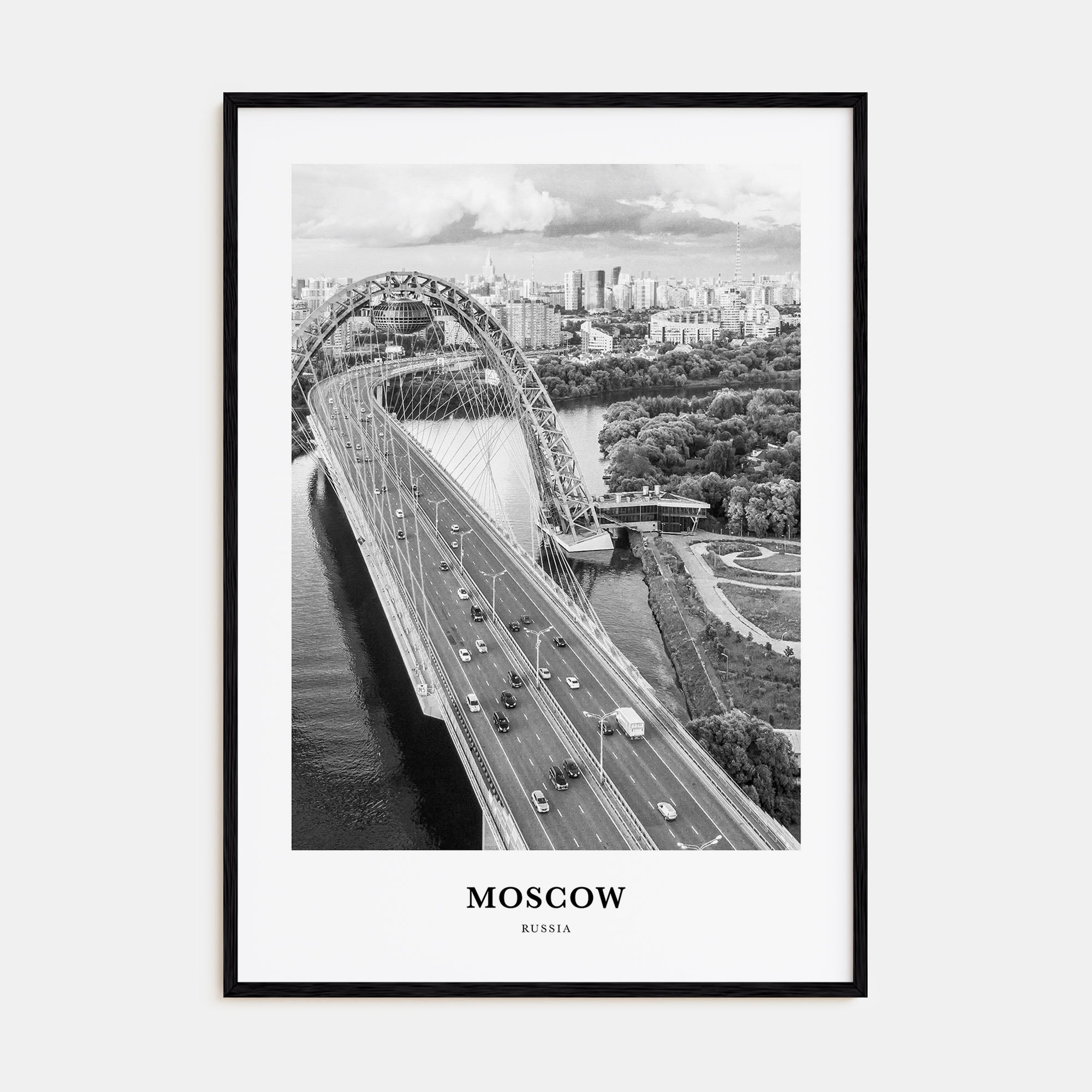 Moscow, Russia Portrait B&W No 1 Poster