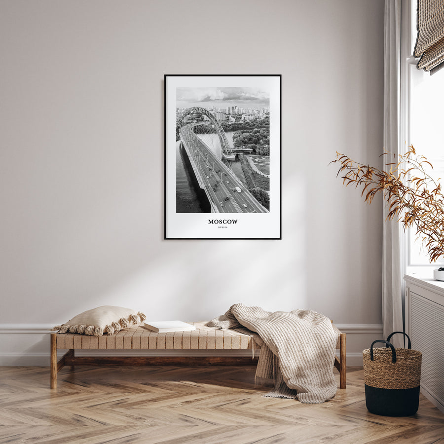 Moscow, Russia Portrait B&W No 1 Poster