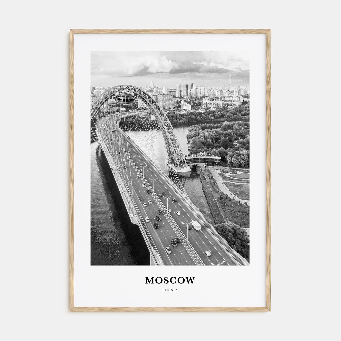 Moscow, Russia Portrait B&W No 1 Poster