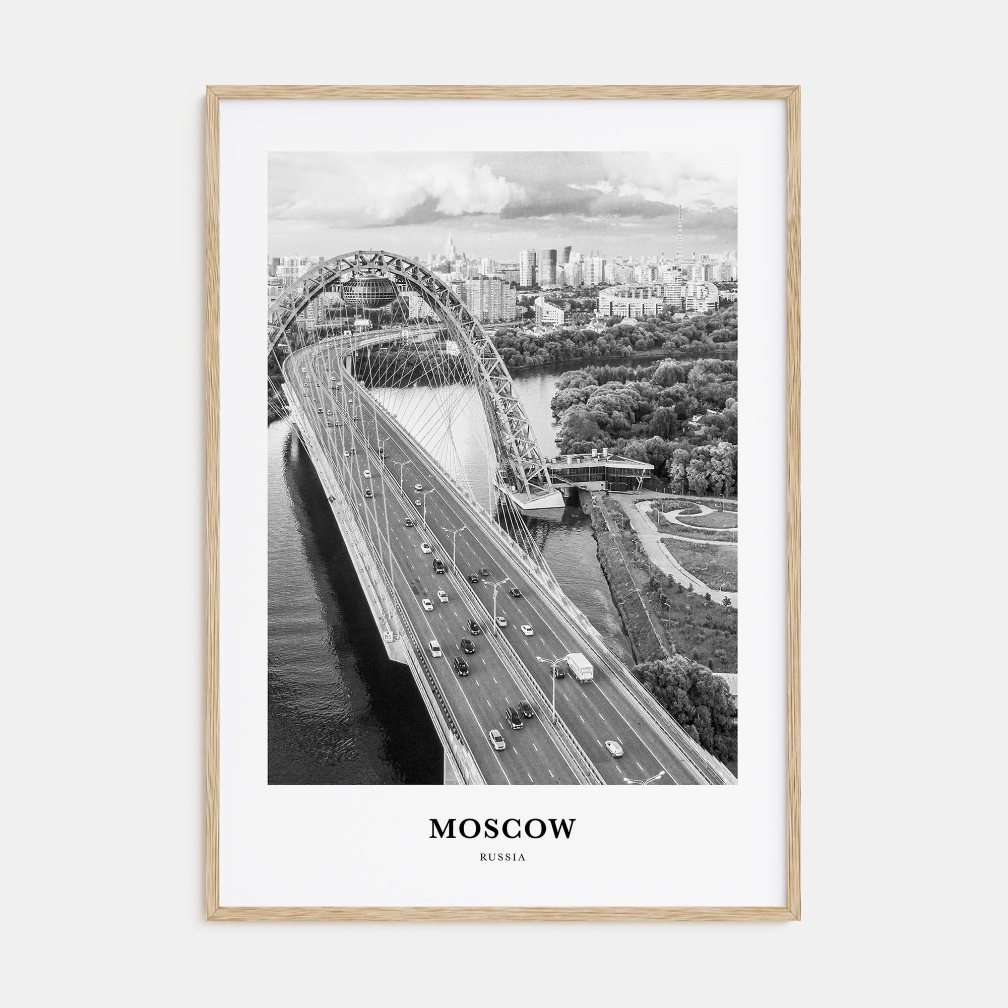 Moscow, Russia Portrait B&W No 1 Poster