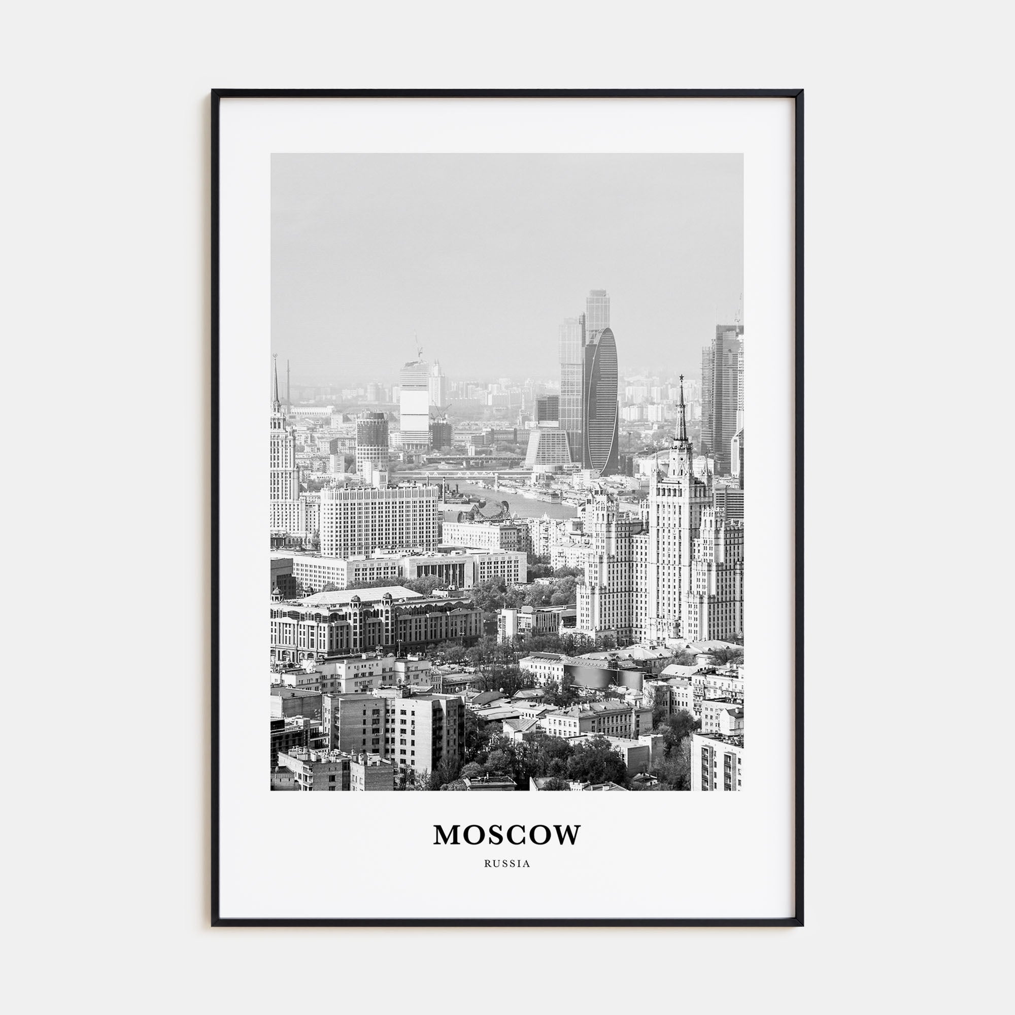 Moscow, Russia Portrait B&W No 2 Poster
