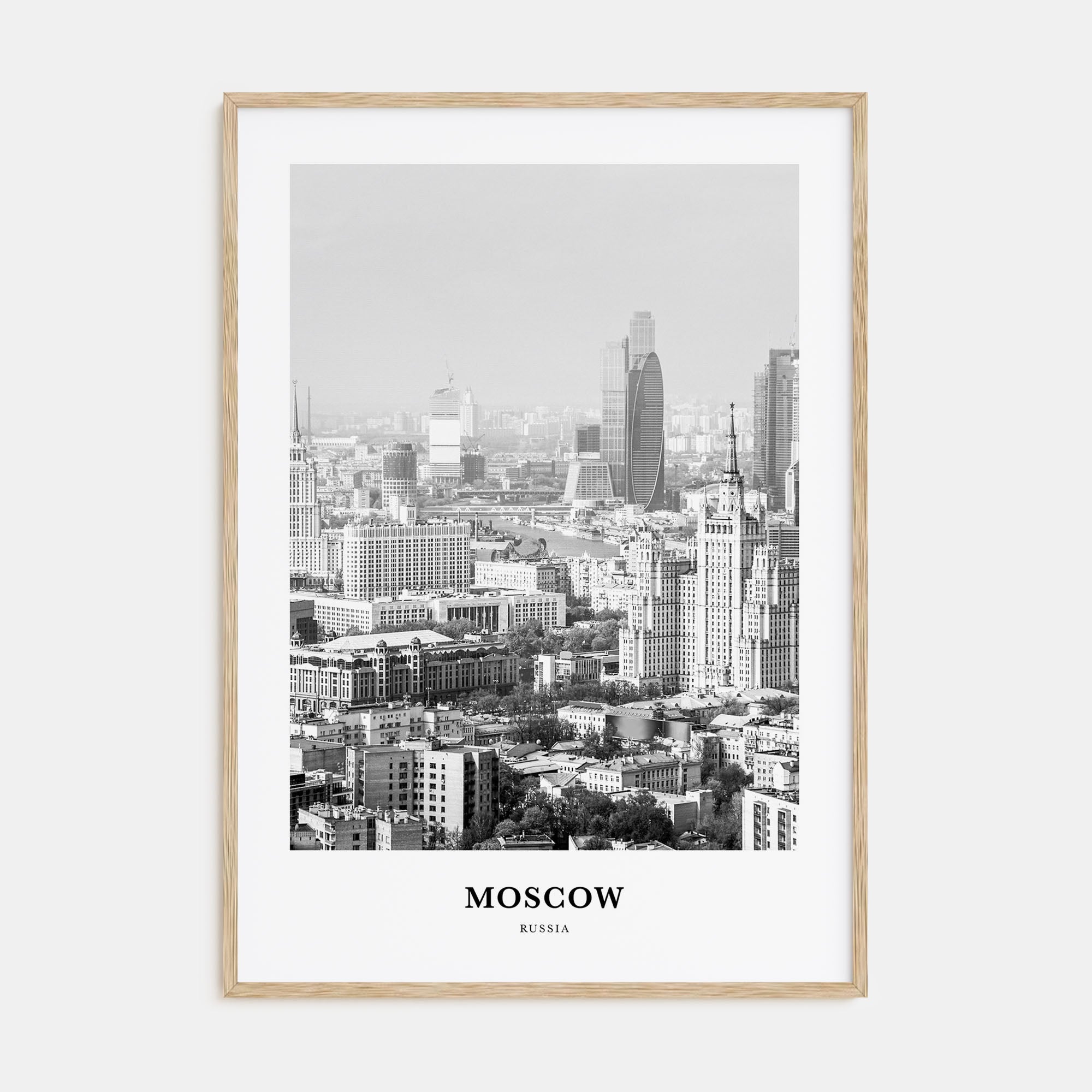 Moscow, Russia Portrait B&W No 2 Poster