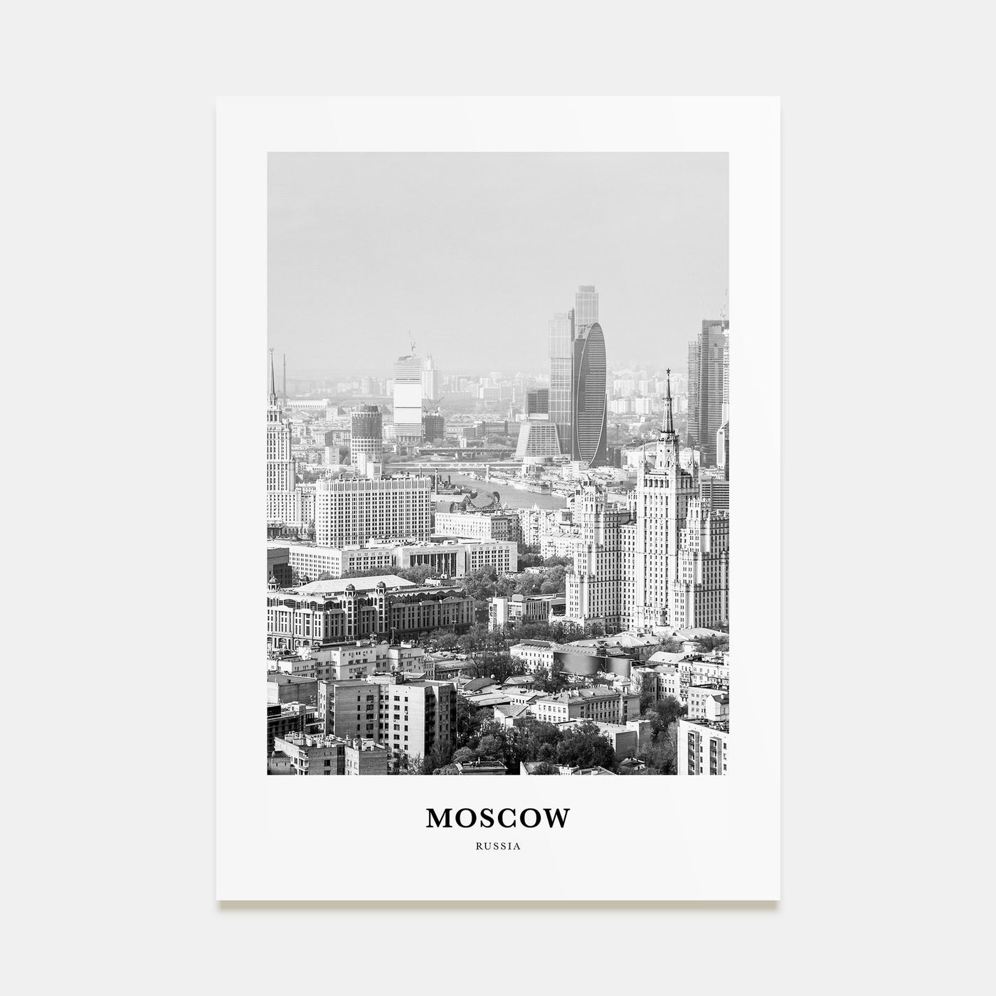 Moscow, Russia Portrait B&W No 2 Poster