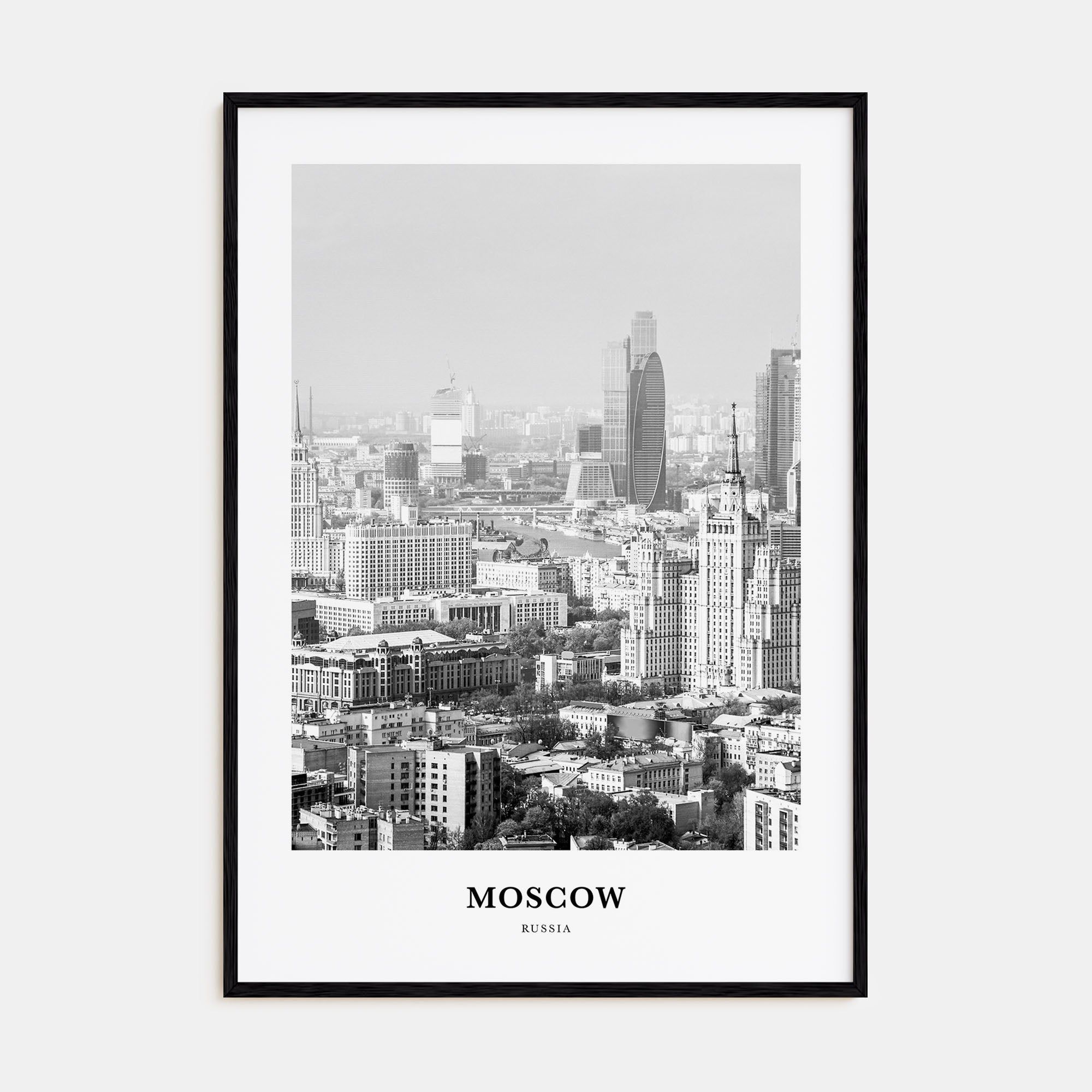 Moscow, Russia Portrait B&W No 2 Poster