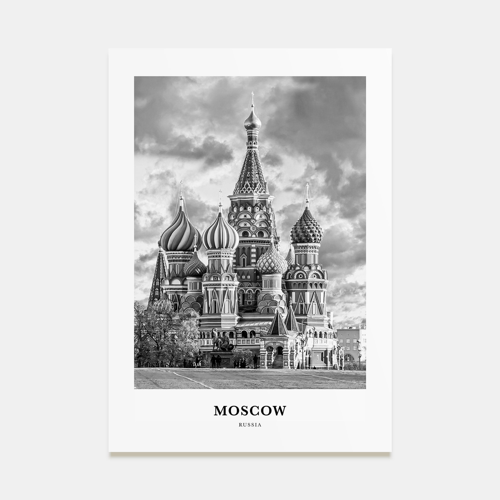 Moscow, Russia Portrait B&W No 3 Poster