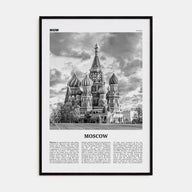 Moscow, Russia Travel B&W No 1 Poster