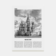 Moscow, Russia Travel B&W No 1 Poster