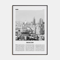 Moscow, Russia Travel B&W No 2 Poster