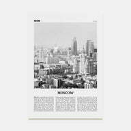 Moscow, Russia Travel B&W No 2 Poster