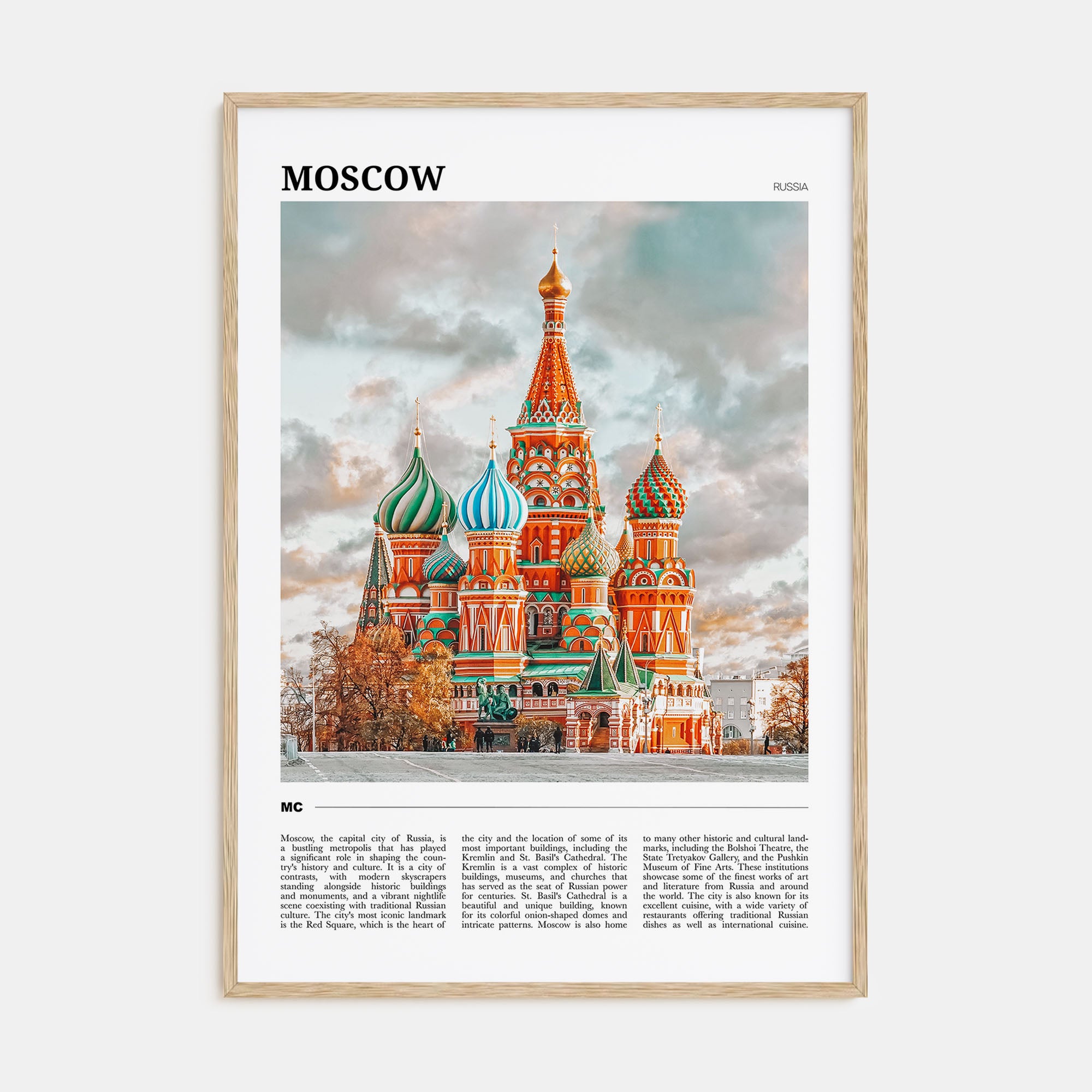 Moscow, Russia Travel Color No 1 Poster