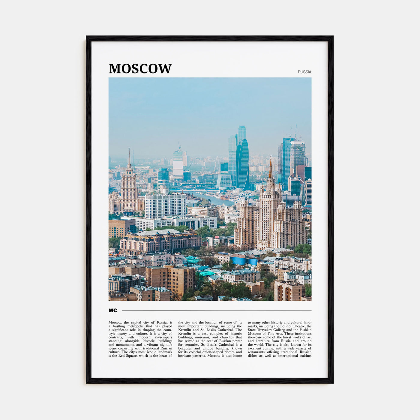 Moscow, Russia Travel Color No 2 Poster