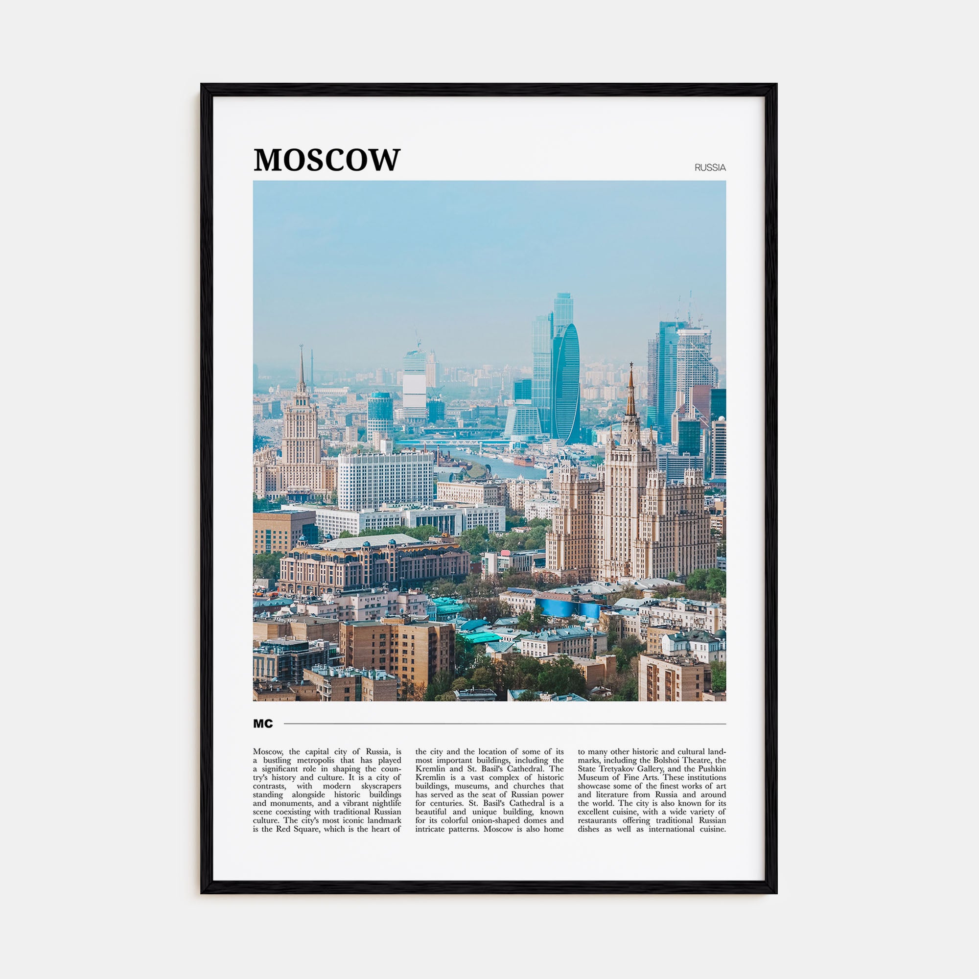 Moscow, Russia Travel Color No 2 Poster