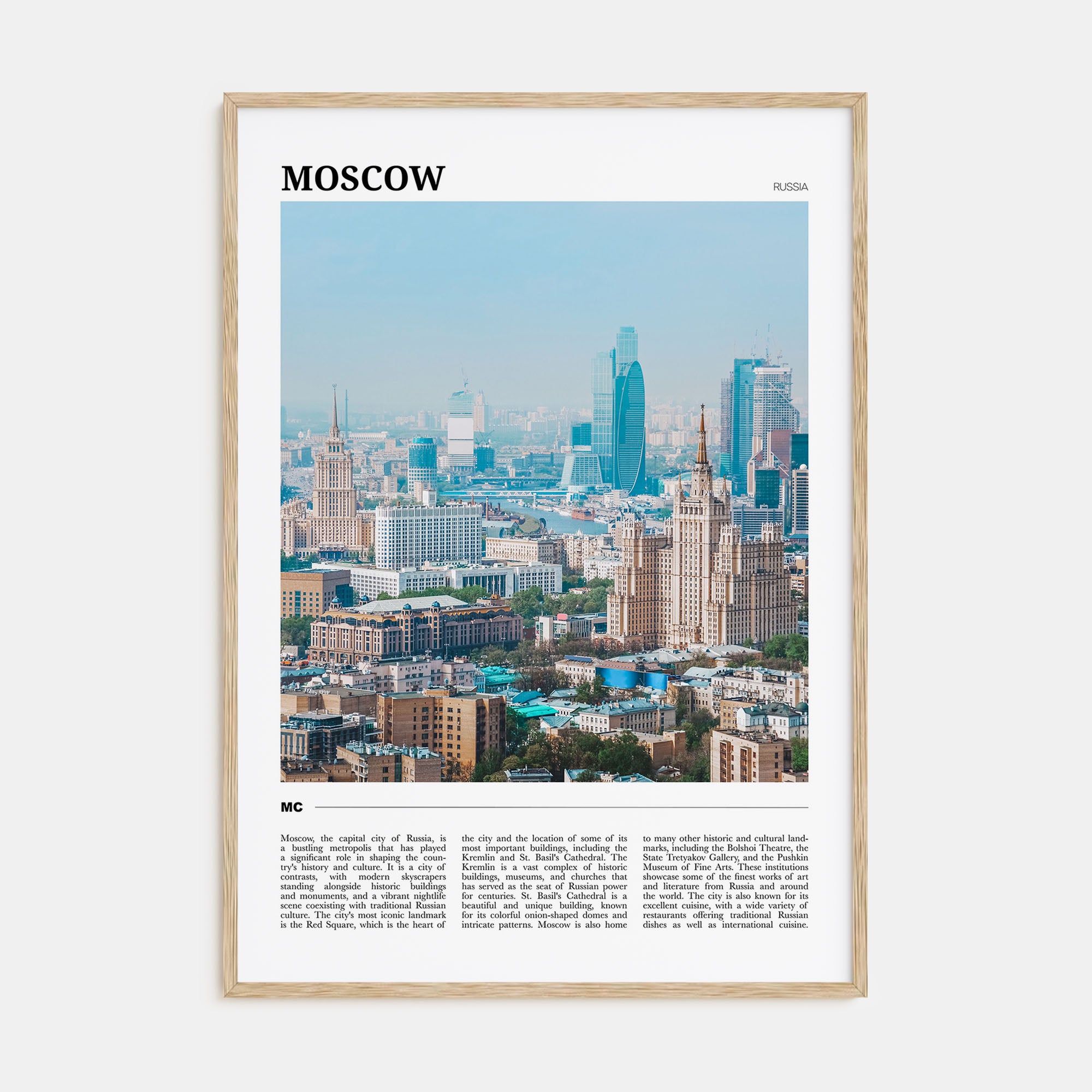 Moscow, Russia Travel Color No 2 Poster