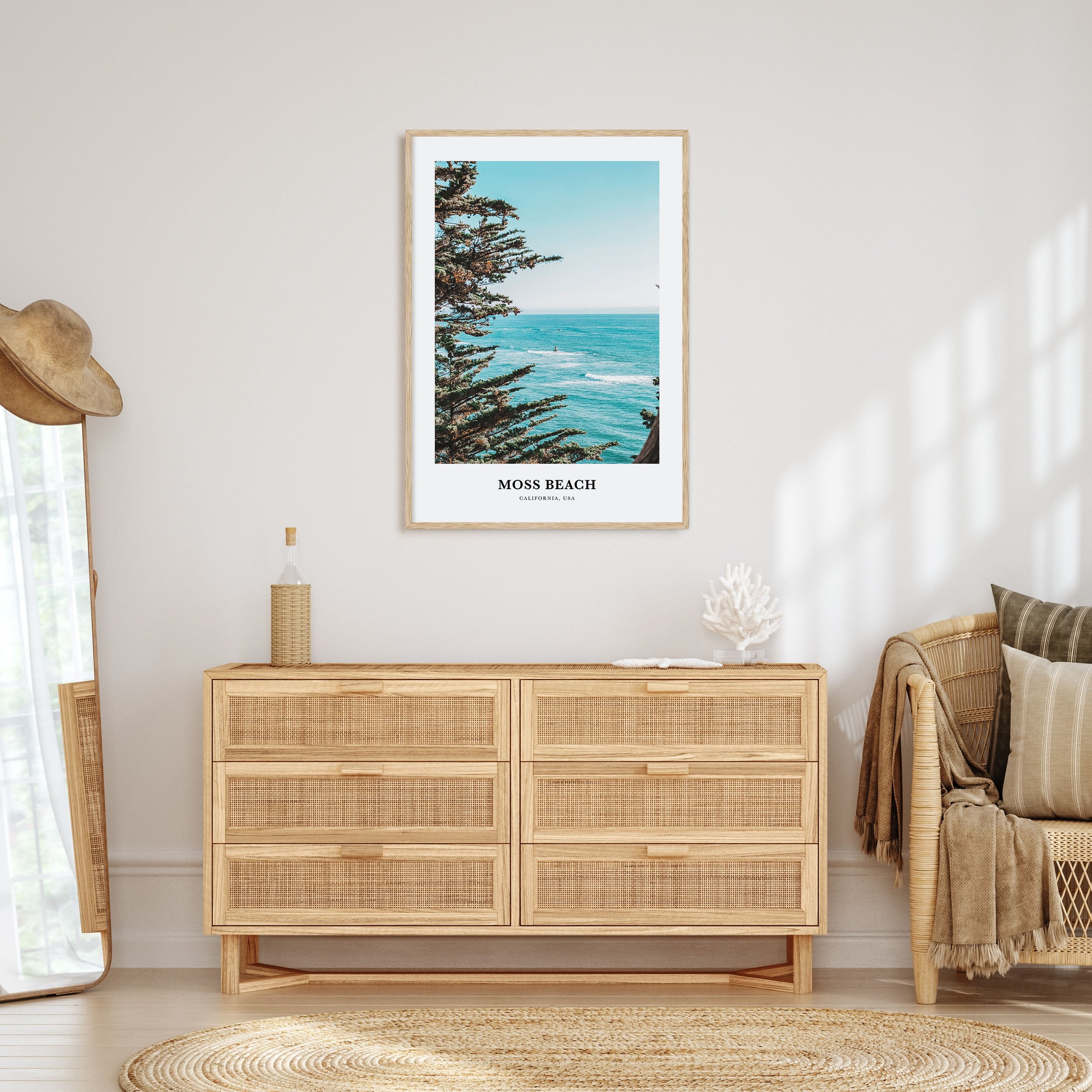 Moss Beach Portrait Color Poster