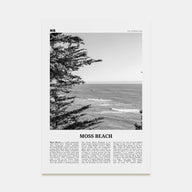 Moss Beach Travel B&W Poster