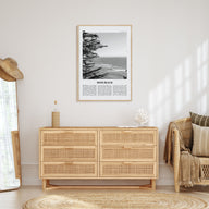 Moss Beach Travel B&W Poster