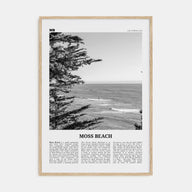 Moss Beach Travel B&W Poster