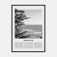 Moss Beach Travel B&W Poster