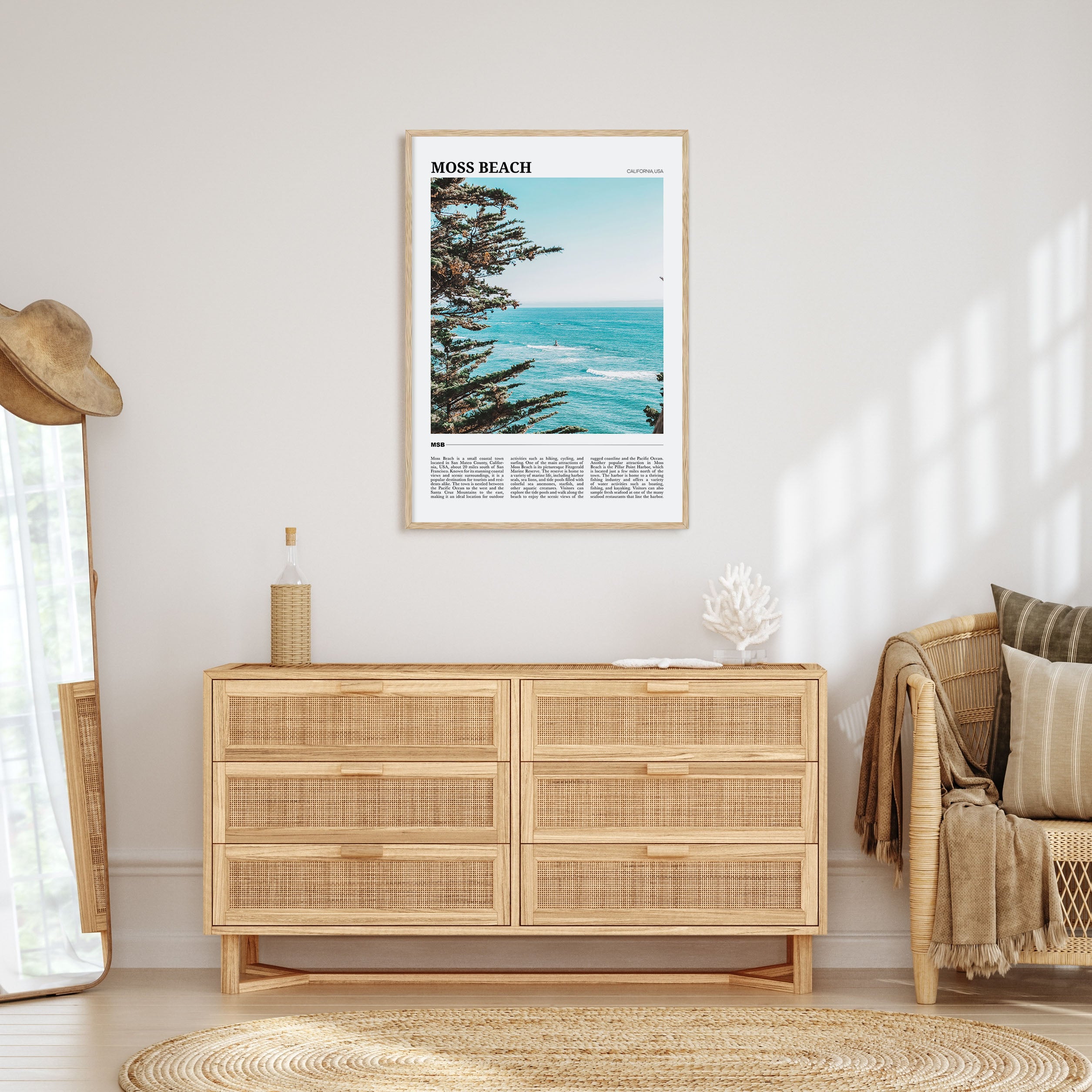 Moss Beach Travel Color Poster