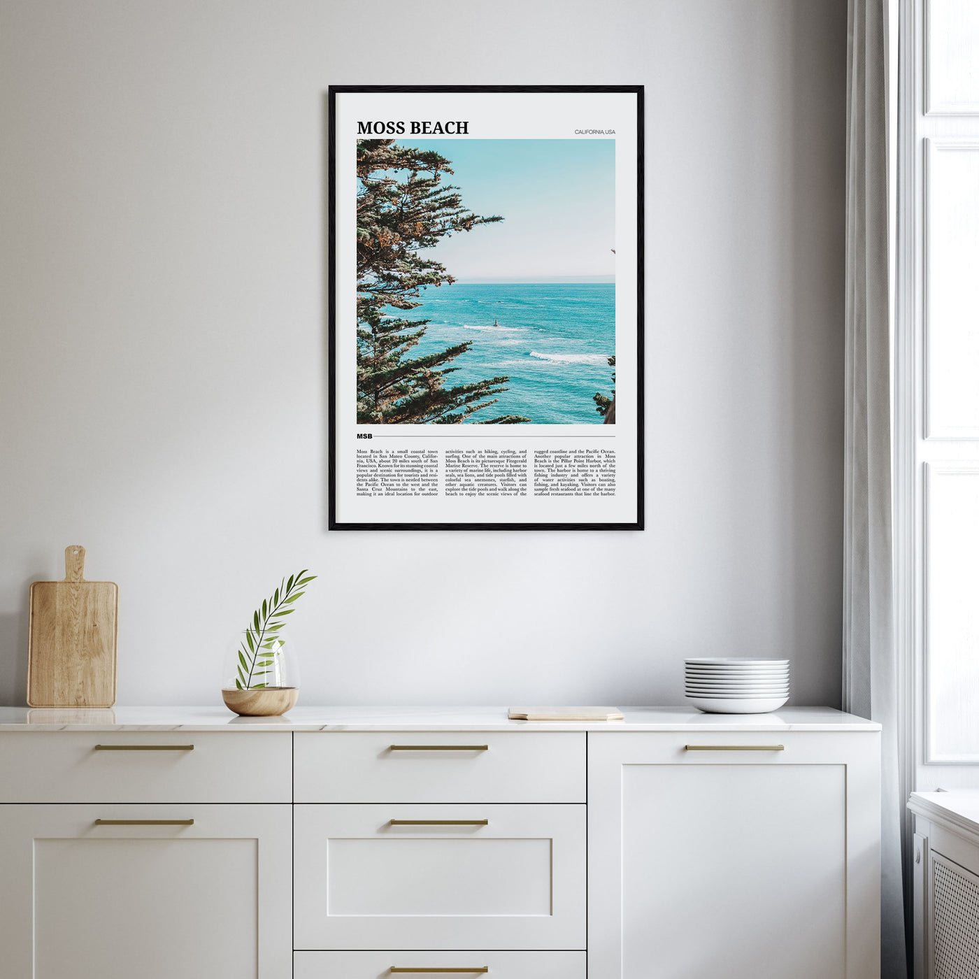 Moss Beach Travel Color Poster