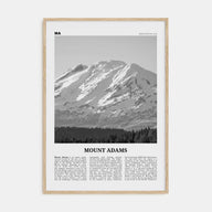 Mount Adams Travel B&W Poster