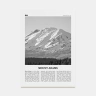 Mount Adams Travel B&W Poster