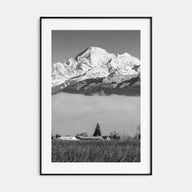 Mount Baker Photo B&W Poster