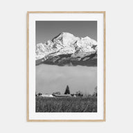 Mount Baker Photo B&W Poster
