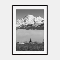 Mount Baker Photo B&W Poster