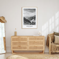 Mount Baker Portrait B&W Poster