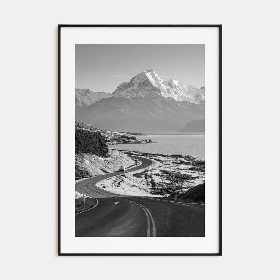 Mount Cook Photo B&W Poster