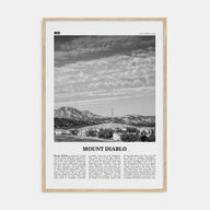 Mount Diablo Travel B&W Poster