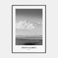 Mount Elbrus Portrait B&W Poster