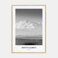 Mount Elbrus Portrait B&W Poster