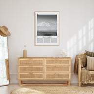 Mount Elbrus Travel B&W Poster