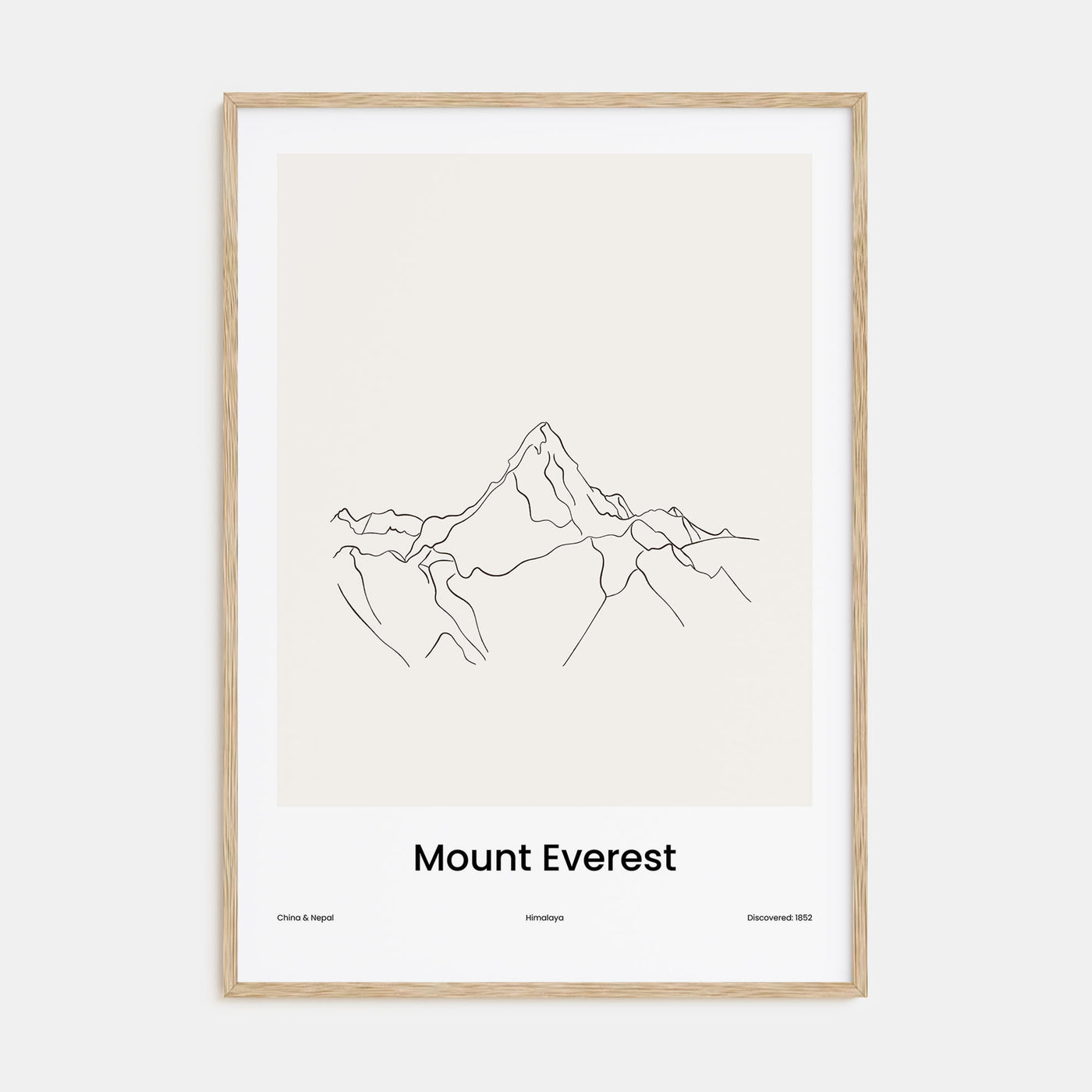 Mount Everest Drawn Poster