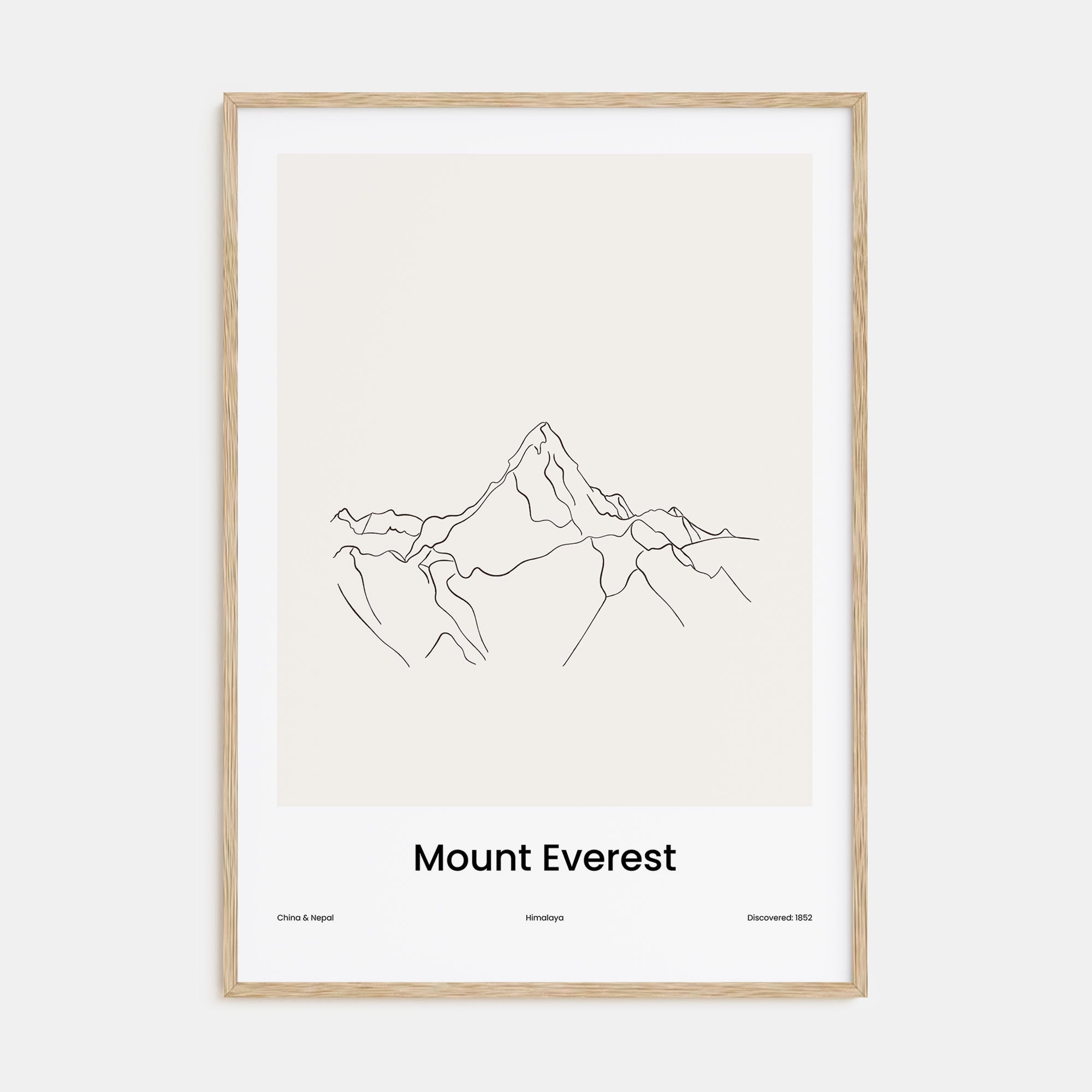 Mount Everest Drawn Poster