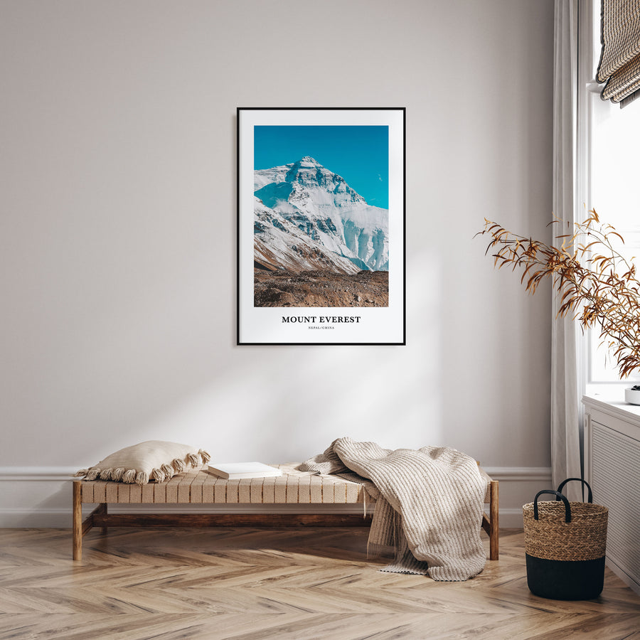 Mount Everest Portrait Color Poster
