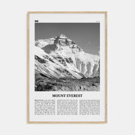 Mount Everest Travel B&W Poster