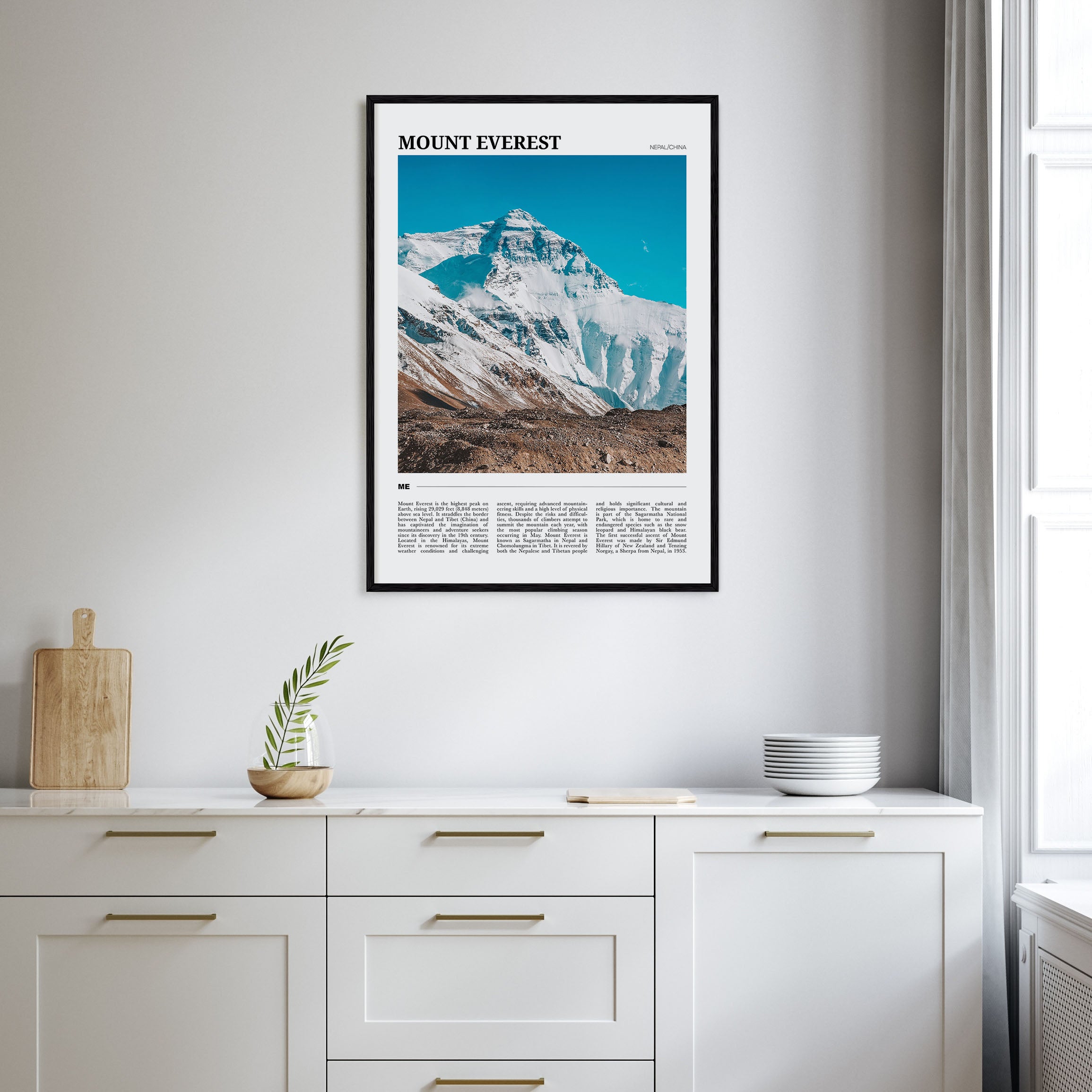 Mount Everest Travel Color Poster