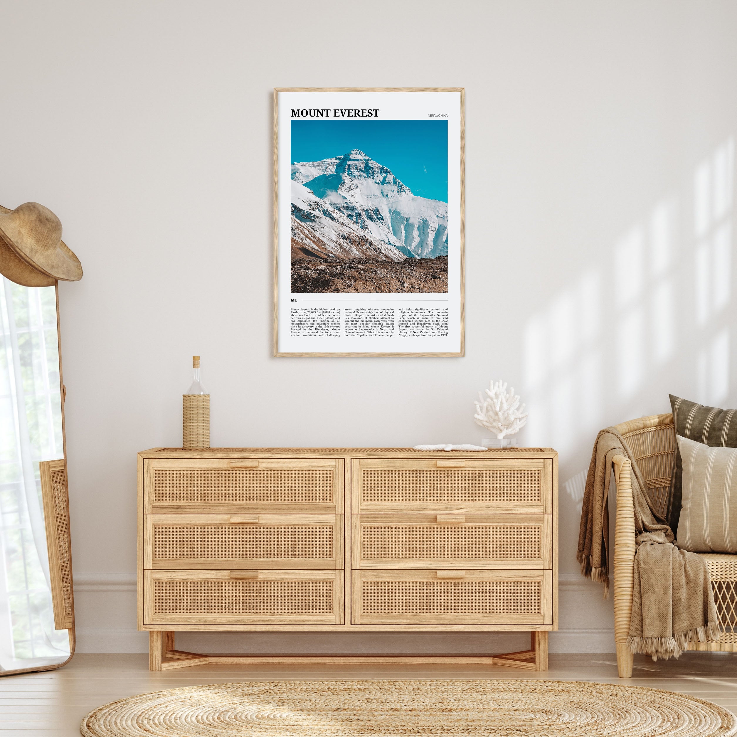 Mount Everest Travel Color Poster