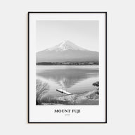 Mount Fuji Portrait B&W Poster