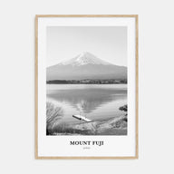 Mount Fuji Portrait B&W Poster