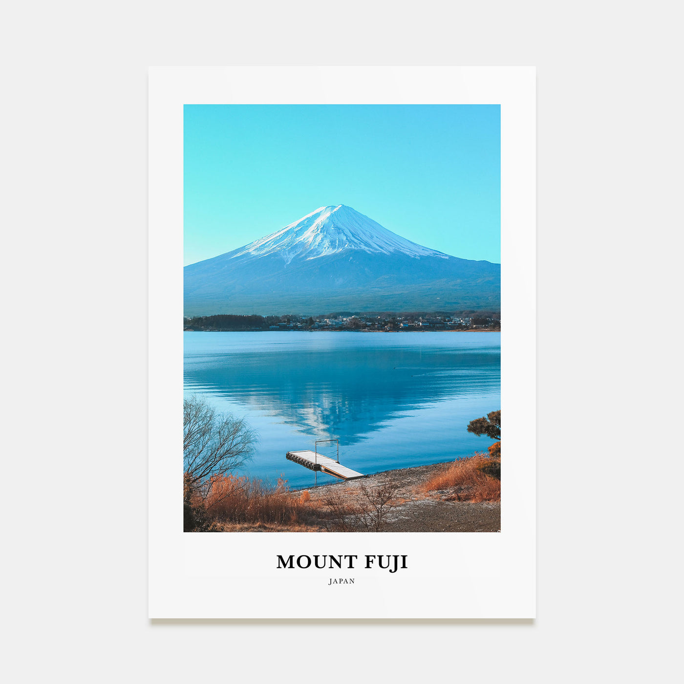 Mount Fuji Portrait Color Poster