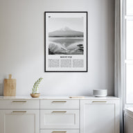 Mount Fuji Travel B&W Poster
