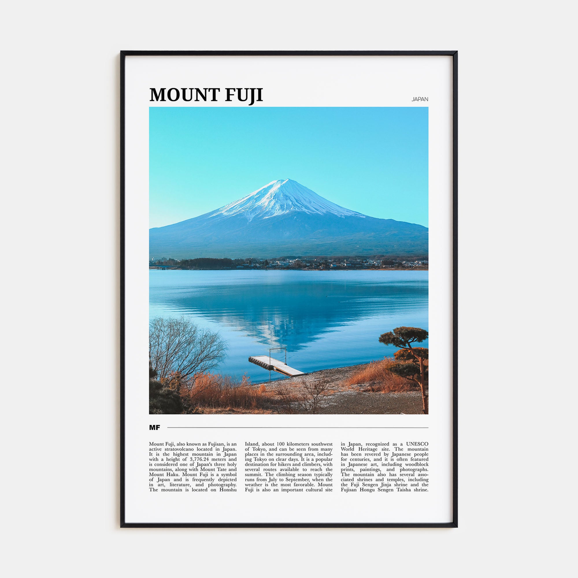 Mount Fuji Travel Color Poster