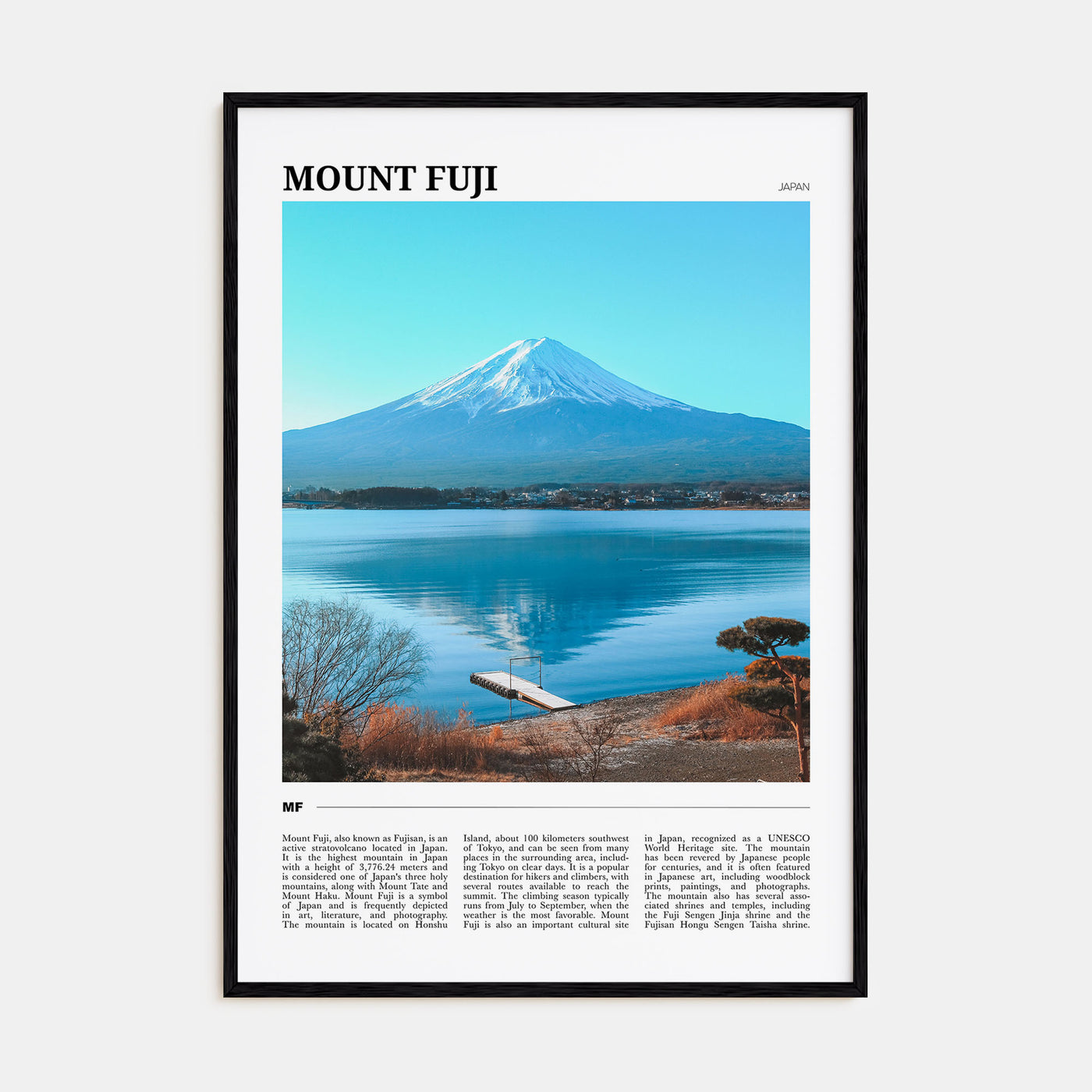 Mount Fuji Travel Color Poster