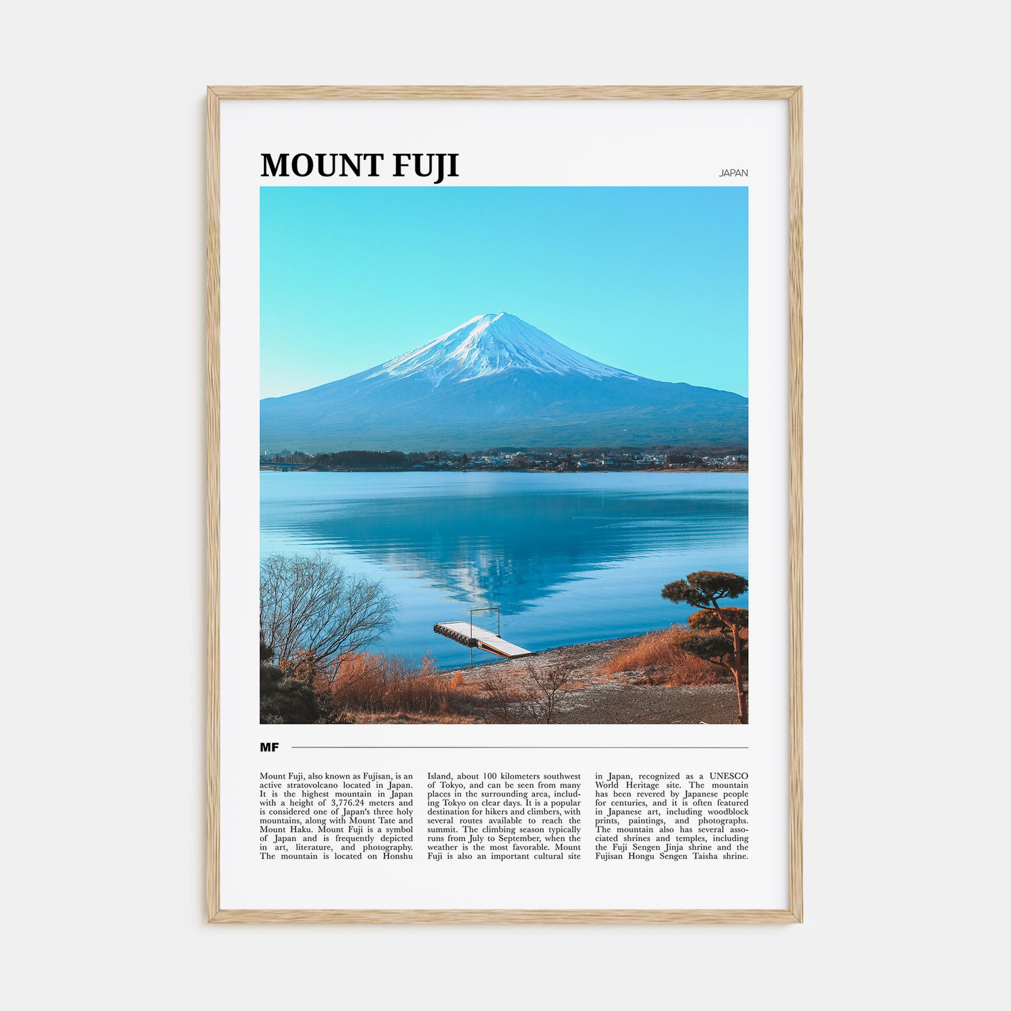Mount Fuji Travel Color Poster