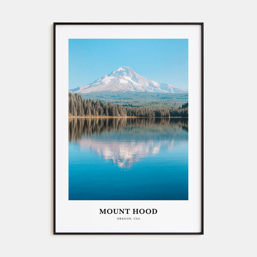 Mount Hood Portrait Color Poster